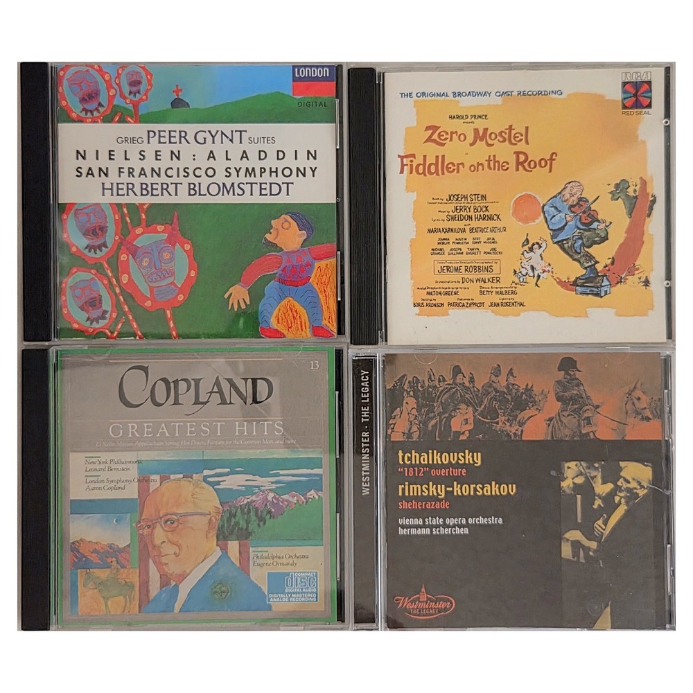 Classical Broadway CD Lot Fiddler on the Roof Copland Peer Gynt 1812 Overture